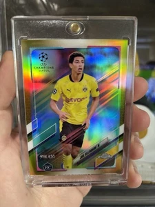 2020 Topps Chrome UCL /50 Gold Jude Bellingham Refractor Rc Rookie Dortmund FIFA - Bild 1 von 3