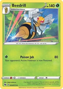 Pokémon TCG Beedrill Champion's Path 004/073 Uncommon NM/M Poison Bee - Picture 1 of 1