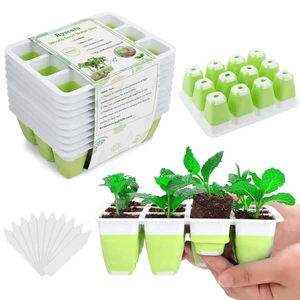 10 Pezzi Vassoio Avviamento Semi Riutilizzabile, 120 Cellule Kit di Avviamento Semi, Silicone Semi... - Foto 1 di 7