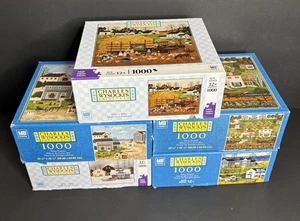 5 Charles Wysocki Jigsaw Puzzles Milton Bradley 1000 pcs Americana *Unverified - Picture 1 of 7
