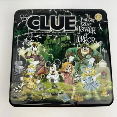 Disney Clue Twilight Zone Tower Of Terror Board Game Complete With Tin READ - Image 1 of 4