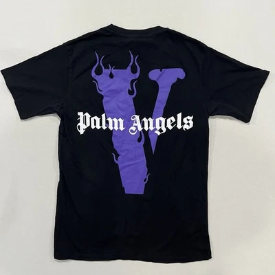 Camiseta Vlone X Palm Angels púrpura y negra para hombre talla M - CAMISA VLONE Foto 1 de 4