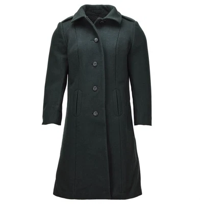 Original Canadian Army Women’s Wool Overcoat Military Surplus Dark Green - Image 1 of 4