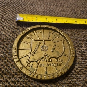 Union City Indiana/Ohio 1776-1976 Amerikanische Revolution 1776-1976 schwere Medaille 5 Zoll - Bild 1 von 12