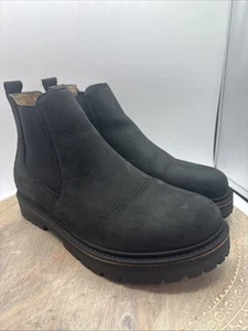 Birkenstock Highwood Black Leather Suede Chelsea Boot SZ 40/L9/M7 Slip On Ankle - Picture 1 of 11