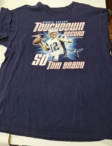 Reebok Tom Brady New England Patriots T Shirt Mens XL NFL TD Passing Record 2007 - Picture 1 of 8