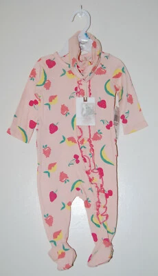 Nuevo con etiquetas Mameluco y Diadema Jessica Simpson Infantil Niña Rosa Fruta LS 3-6M 6-9M Foto 1 de 4