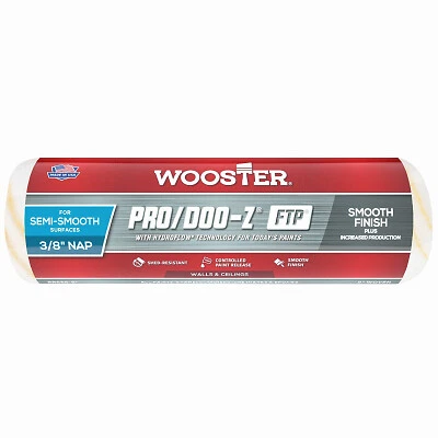 Wooster RR666-9 FTP Paint Roller Cover, 3/8-In. Nap, 9-In. - Quantity 12 - Imagem 1 de 2