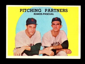 1959 TOPPS #291 PEDRO RAMOS CAMILIO PASCUAL SENATORS EX LIGHT CREASE 4A - Picture 1 of 2