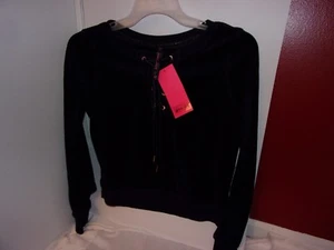 Betsey Johnson Performance: Women's Small Long Sleeve Blouse / Wavy Navy / NWT - Picture 1 of 4