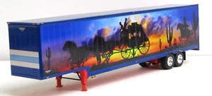 dcp blue/red Cowboy mural Kentucky van trailer no box 1/64 - Picture 1 of 4