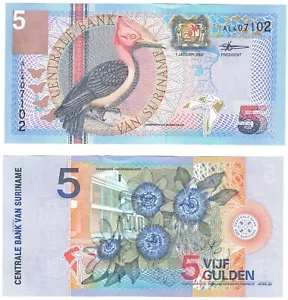 2000 Suriname 5 Gulden UNC Banknote P146 - Picture 1 of 1