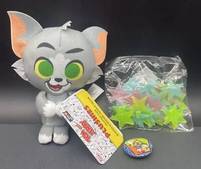 Tom and Jerry-Tom Cat 5" Plush W/ Glow In The Darks Stick On Stars And Pin - Image 1 of 4