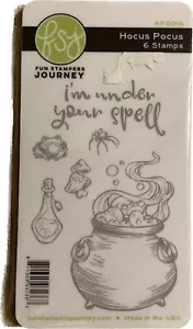 Fun Stampers Journey HOCUS POCUS Juego de 6 Sellos Brujas Caldero Espeluznante Halloween - Imagen 1 de 2