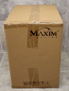 NEW Maxim Lighting 11356TNWT Nordic Pendant Tan Leather/White  1-E26 Medium-60W - Picture 1 of 2