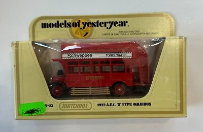 Matchbox Models of Yesteryear 1922 AEC S Type Omnibus Bus Made in England - Image 1 of 4