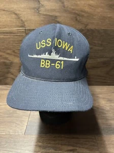 USS IOWA BB-61 U.S NAVY SHIP HAT U.S MILITARY OFFICIAL BALL CAP U.S.A MADE - Bild 1 von 10