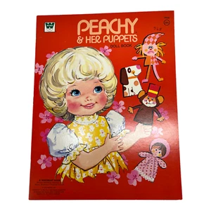 Vtg Whitman Peachy & Her Puppets Paper Doll Book 1974 Mattel Uncut Blonde USA - Picture 1 of 4