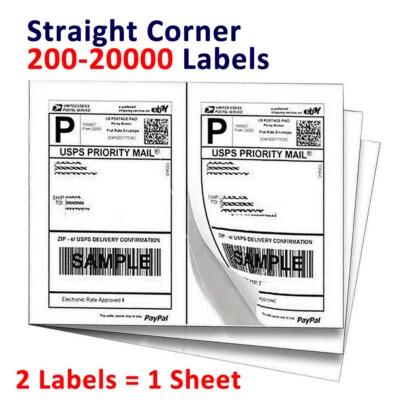 200-20000 Premium 8,5 x 5,5 доставки почтовые этикетки половина листа самоклеящаяся этикетка - Изображение 1 из 4