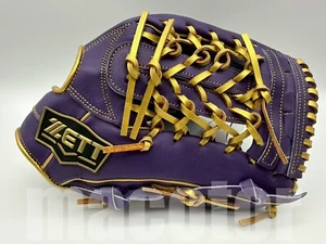 ZETT Special Pro Order 13" Outfield Baseball Glove Purple Gold RHT Limited - Picture 1 of 4