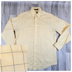 Orvis Signature Collection Button Shirt Mens M Yellow Check w/ Blue - Picture 1 of 10