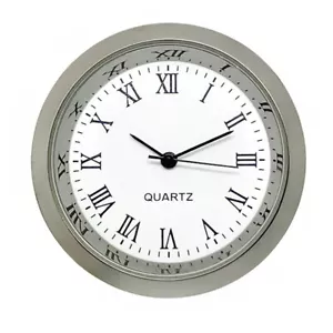Lunetta Quarzo Orologio Orologio Movimento Inserto Argento Con Numeri Romani 25mm-55mm - Foto 1 di 4