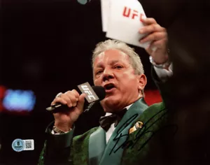 BRUCE PUFFER SIGNIERT 8x10 FOTO GEFEIERT MMA UFC ANKÜNDIGER SELTEN BECKETT BAS - Bild 1 von 2
