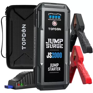 TOPDON JS2000 12V Car Jump Starter 2000 Amp Booster Battery Charge Power Bank UK - Picture 1 of 10