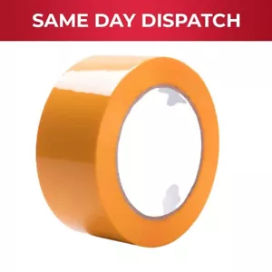 Orange Parcel Packaging Tape Strong Adhesive for Secure Shipments 48 mm x 66 m - Picture 1 of 7