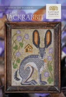 COTTAGE GARDEN Counted Cross Stitch Chart Pattern THE JACKRABBIT Year in Woods