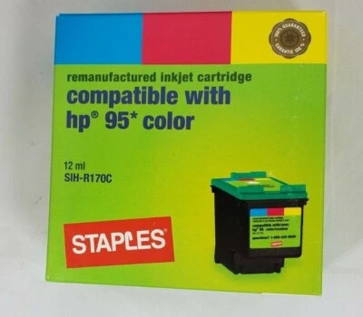 Staples Inkjet Cartridge compatible with HP 95 Color 12 ml. SIH-R170C-Brand New - Image 1 of 4