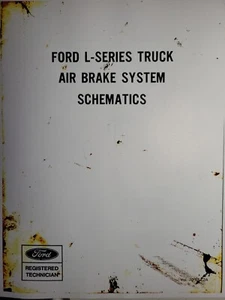 Ford L series Truck Air Brake System Schematics 1970 LN 600-750 L 800-900 8000 - Picture 1 of 2