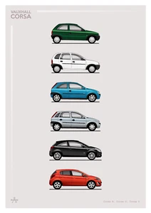 POSTER - VAUXHALL CORSA EVOLUTION - (A4 A3 A2 Sizes) Car Art - Picture 1 of 3