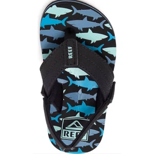 NWT Reef TODDLER Little Uni Lo Slingback Thong Sandal Flip Flop, Blue, Size 4 - Picture 1 of 6