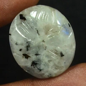 Carving Natural White Moonstone Handcrafted Designer Gemstone 35.45Ct - Picture 1 of 12