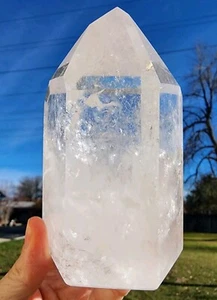 Clear Quartz Crystal Polished Tower Brazil 1lb 5.3oz. - Picture 1 of 5