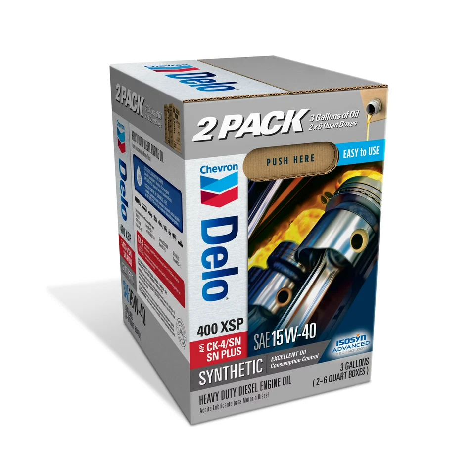 DELO XSP Full Synthetic Diesel Motor Oil SAE 15W-40 3 Gallon Smart Change Case Foto 1 de 4