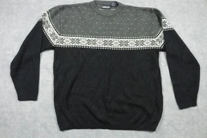 Maglione vintage Billabong uomo grande grigio nero Fair Isle maglia pullover anni 90 - Foto 1 di 10