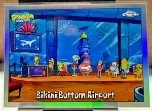 2025 Topps Cromo Bob Esponja Pantalones Cuadrados #149 Parte Inferior de Bikini Aeropuerto Refractor - Imagen 1 de 2