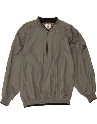 CUTTER & BUCK Mens Bomber Jacket UK 38 Medium Grey Check Polyester AY04 - Image 1 of 3