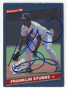 FRANKLIN STUBBS LOS ANGELES DODGERS SIGNED CARD BREWERS TIGERS HOUSTON ASTROS - Picture 1 of 1