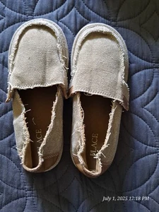 Die Kinder Place Schuhe Junge Größe 3 Canvas Slipper taupe hellbraun Halbschuhe Urlaub  - Bild 1 von 9