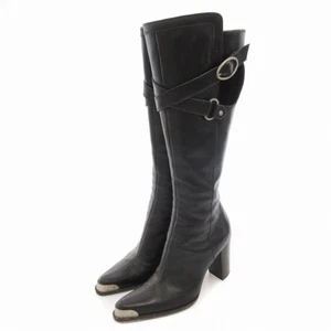 Sergio Rossi Stiefel Damen Größe 36 schwarz Leder - Bild 1 von 8