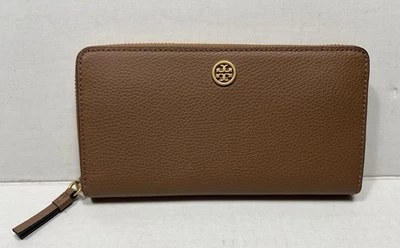CARTERA CONTINENTAL TORY BURCH WALKER CREMALLERA EN MARRÓN ALCE Foto 1 de 4