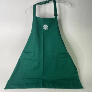Starbucks Green Apron Coffee Barista Uniform Embroidered Logo 2-Pocket - Picture 1 of 8