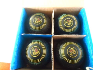 set lawn bowls size 4 heavy  Henselite ABT2000 HORSE DESIGN - Bild 1 von 4
