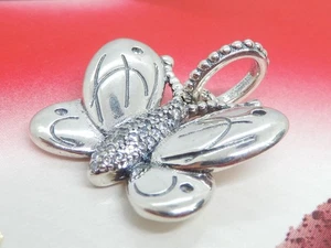 Pandora St. Silver Decorative Butterfly Pendant with Clear Zirconia 397933CZ - Picture 1 of 9