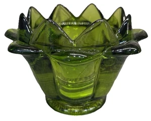 Vintage Viking Glass Green Flowerlite Flower Frog Artichoke MCM Rare - Very Nice - Picture 1 of 6