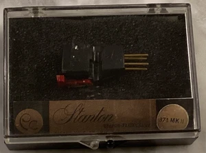STANTON 371 45 X 45 FLUXVALVE CARTRIDGE AND STYLUS IN PLASTIC DISPLAY CASE - Picture 1 of 7