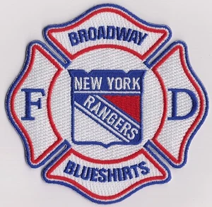 New York Rangers Hockey FD  Fire Department Patch - NEW - Picture 1 of 1
